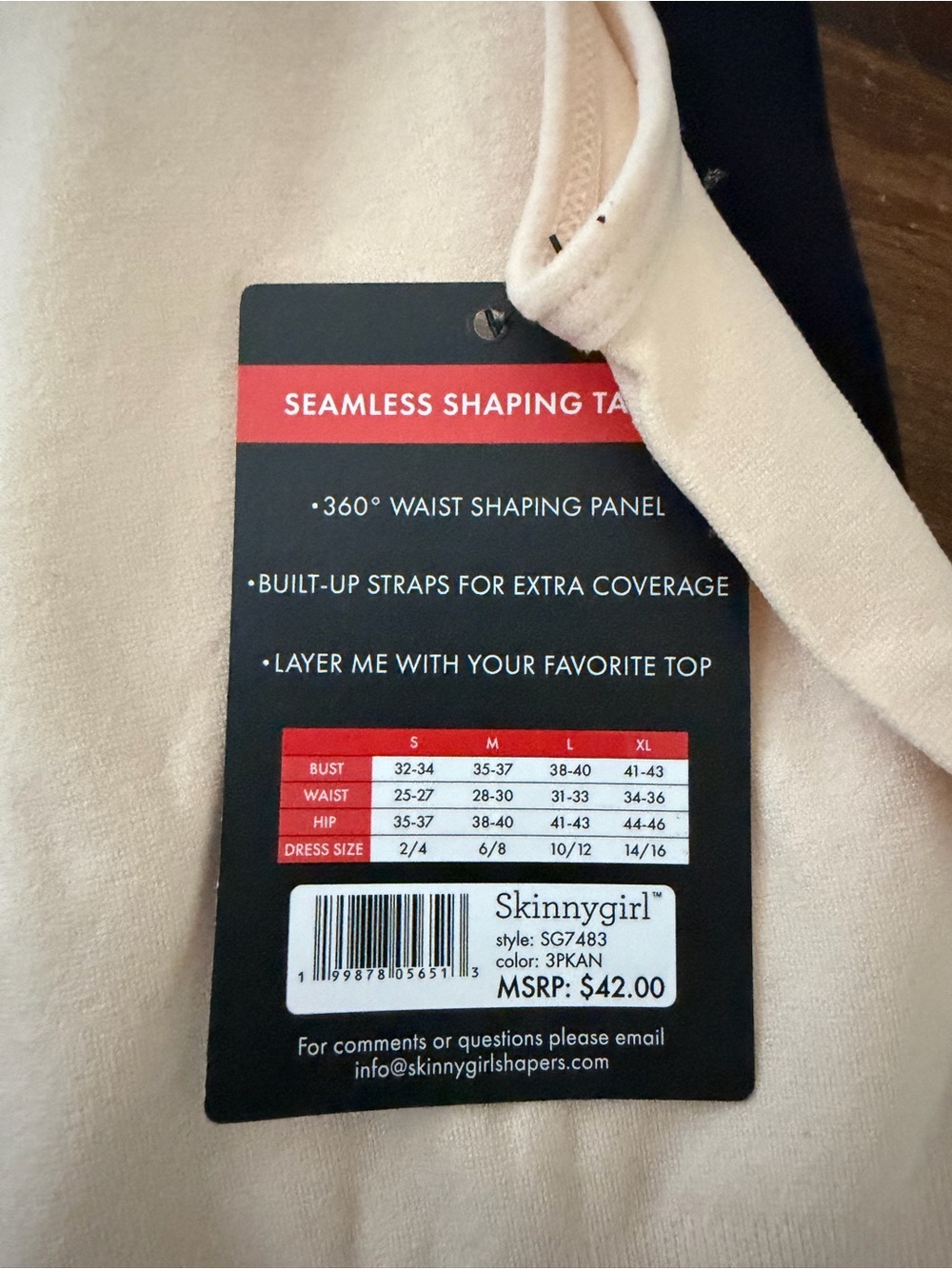 Skinnygirl Women's Seamless Tank Camisole — Nude, Black & White (3-Pack) - Picture 3 of 7